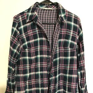 3/$10 Lee Riders Plaid button down shirt size M